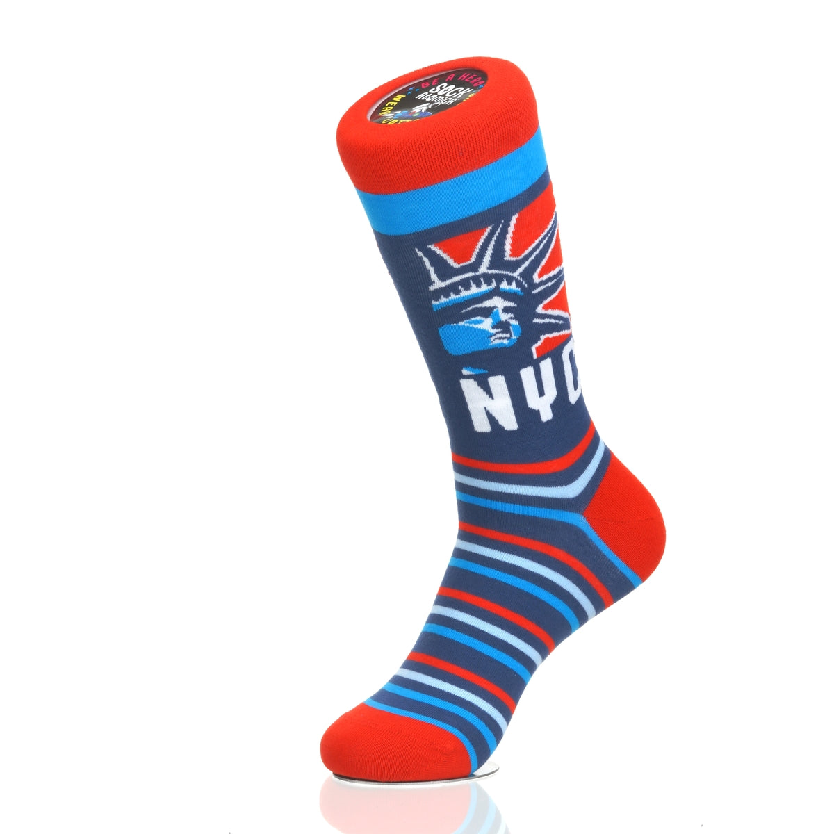 New York Statue Head RedWhiteBlue