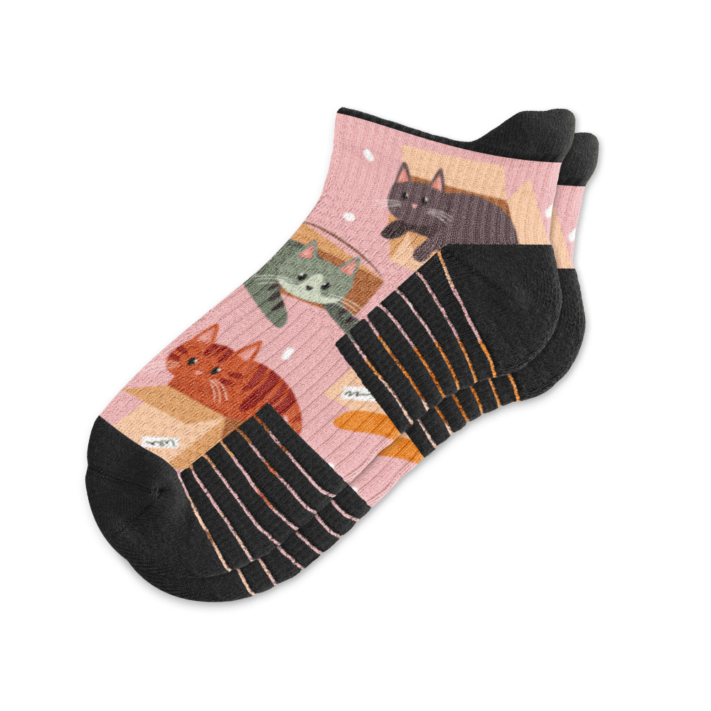 Cats in Boxes Ankle Compression Socks