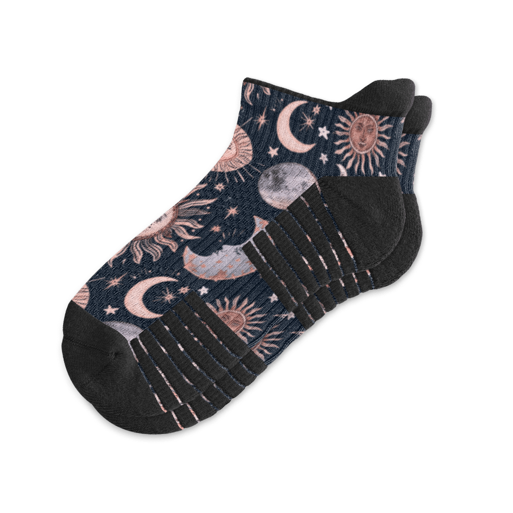 Celestial Moon Ankle Compression Socks